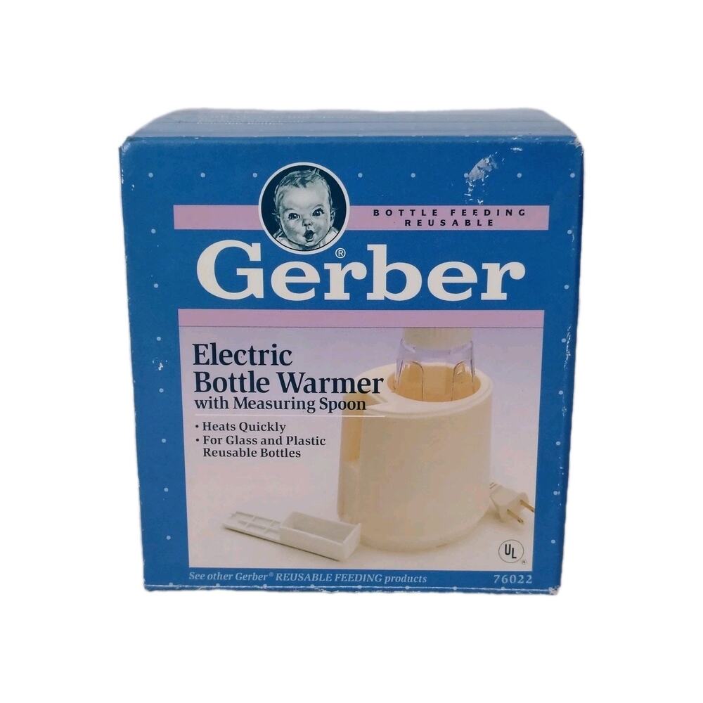 Vintage Gerber Electric Baby Bottle Warmer w/ Measuring Spoon New Old Stock 1993